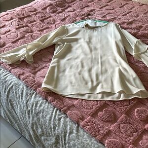 Chico's Cream Blouse with Flared Sleeves